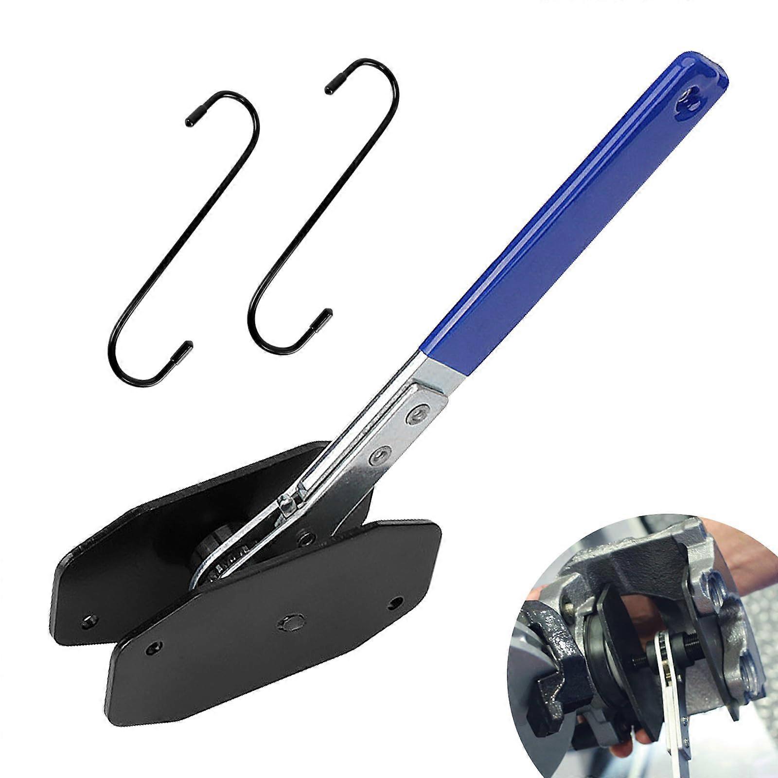 Brake Caliper Tool with 360° Ratchet, Universal Piston Spreader and Dual Hangers for Car  (Blue)