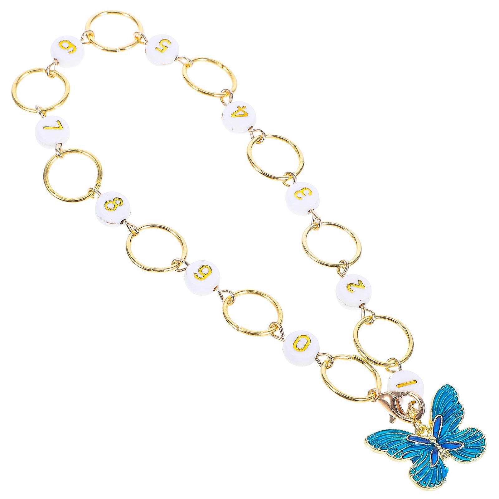 Knitting and Crochet Row Counter Chain for Weaving Projects