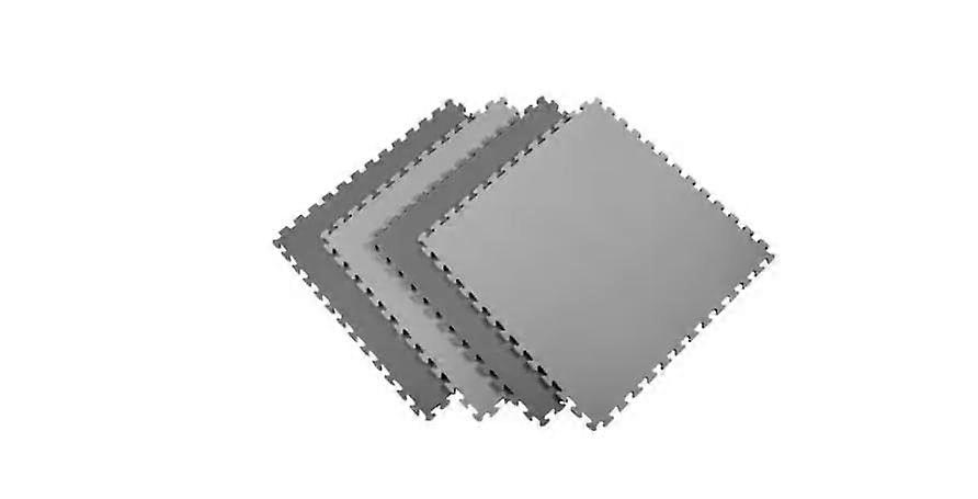 Foam Interlocking Floor Tiles 24x24 Reversible Black Gray Gym Flooring Mats for Home and Exercise