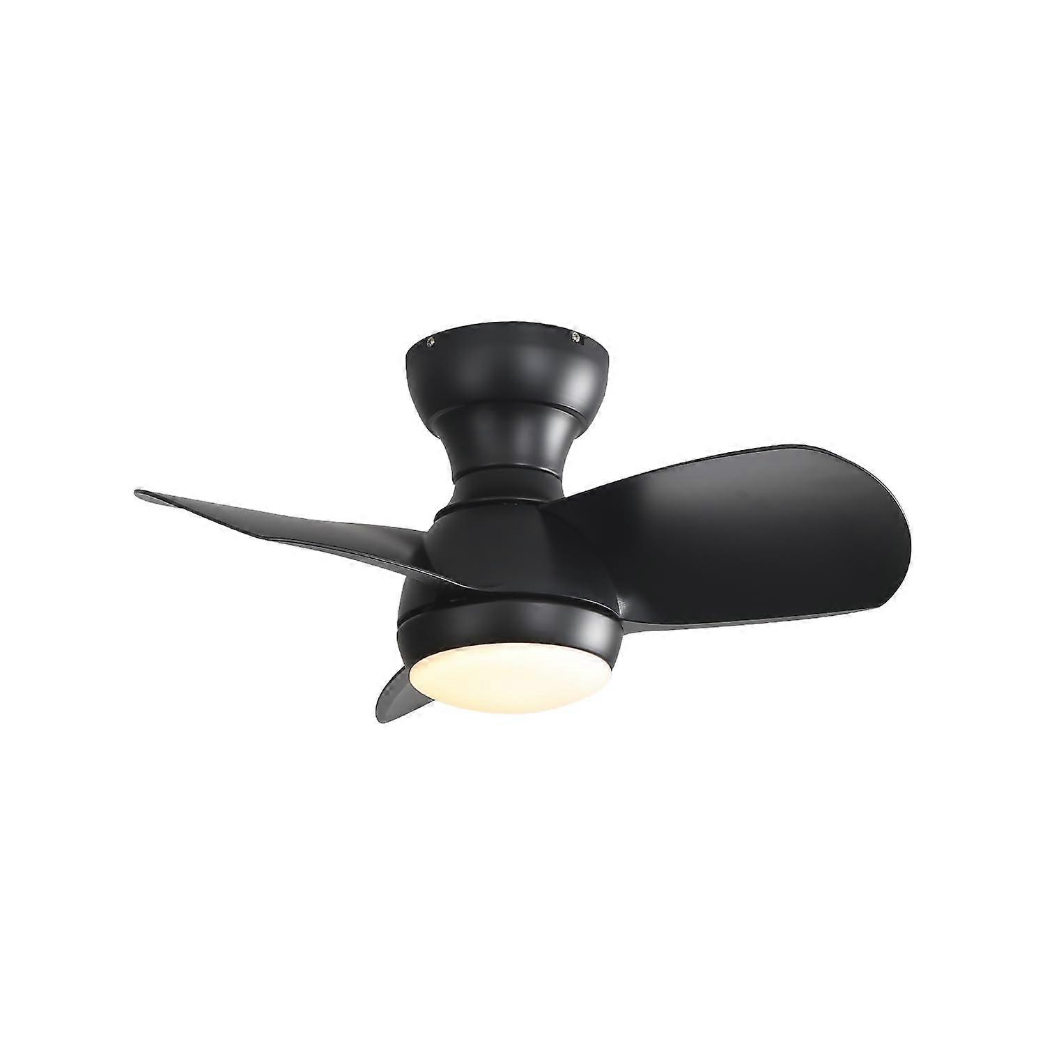 23 Inch LED Ceiling Fan with Remote, Silent DC Motor, Dimmable Light, 6Speed Quiet Airflow, Black