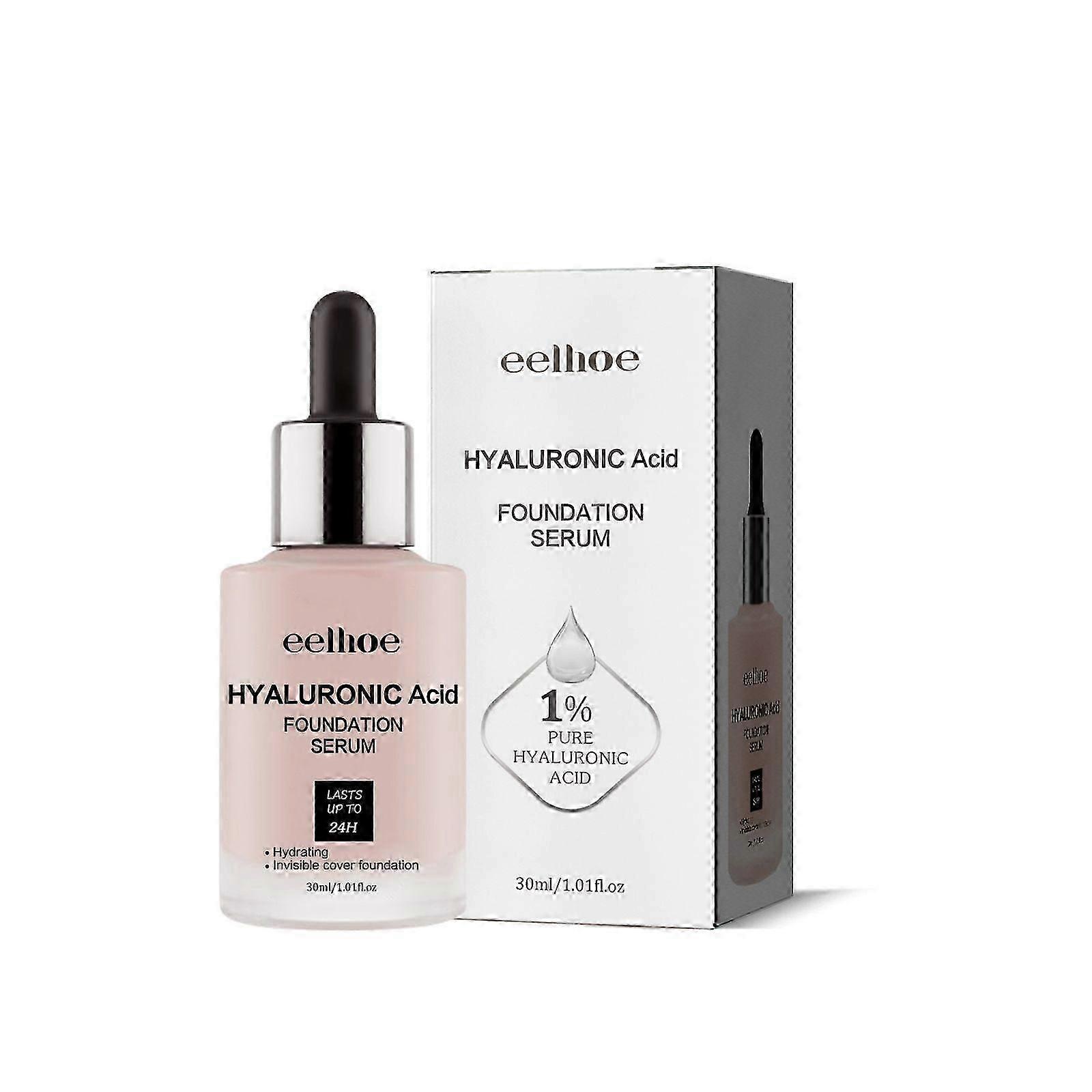 Nude Hyaluronic Acid Foundation  Hydrating, Matte, Waterproof Full Coverage Concealer with Rejuvenating Ingredients, 30ml