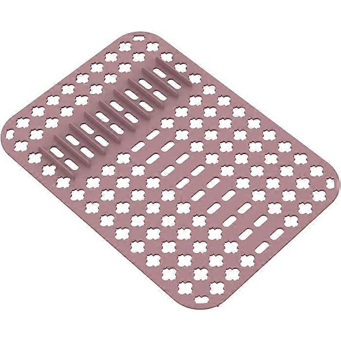 Large White Silicone Sink Mat and Protector With Cutout Drain Holes for Kitchen Farmhouse Stainless Steel Ceramic Sinks 25"x13"