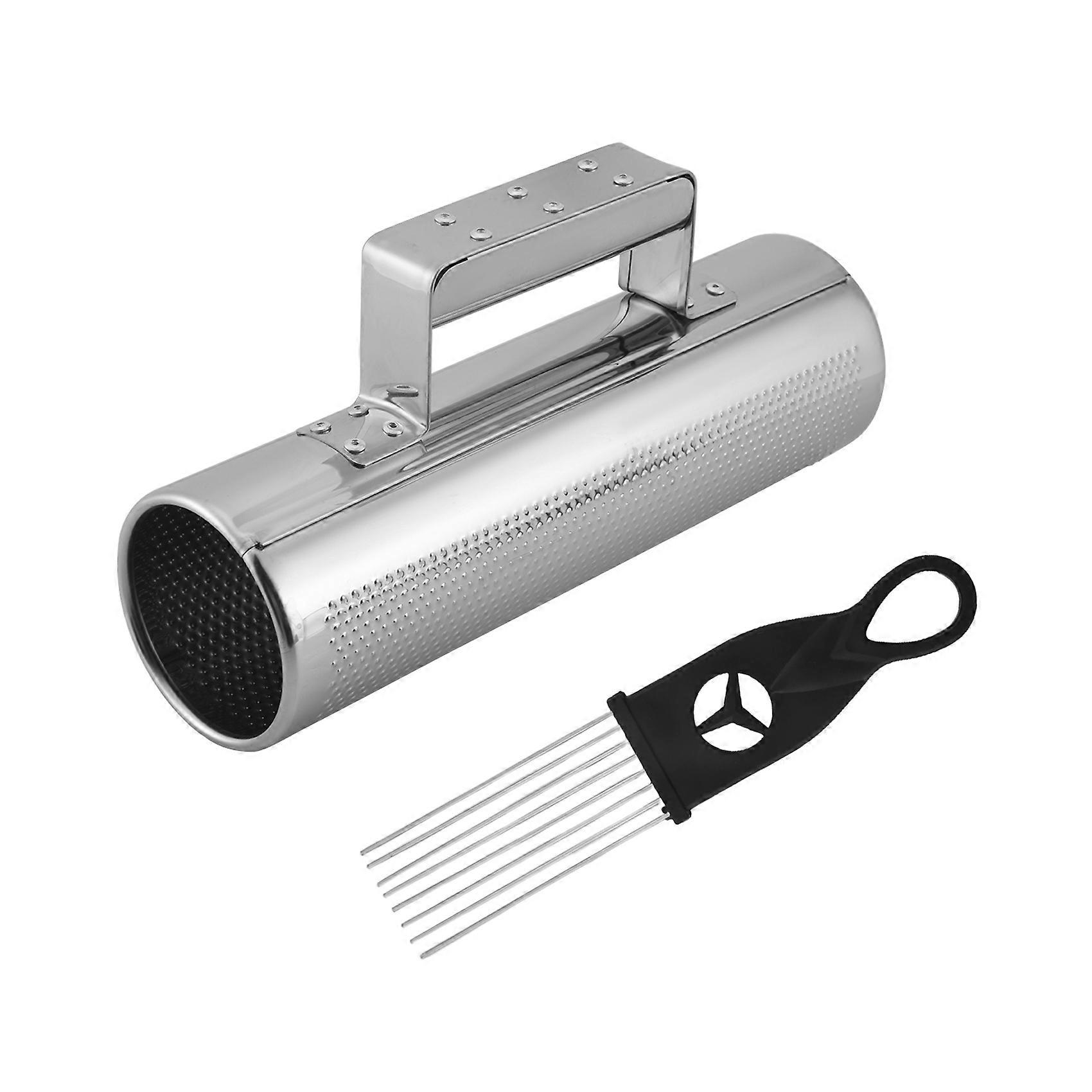 Profissional Grande Guiro de aço inoxidável com raspador Instrumento musical de percussão merengue latino 10 polegadas X3 polegadas Open Ends