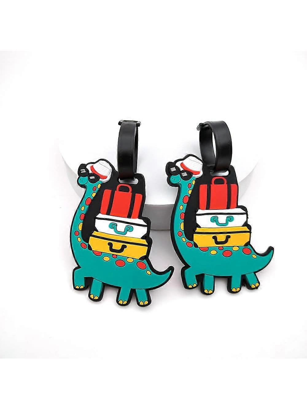 ��tiquette de bagage en forme d'animal mignon, 1 pi��ce, accessoires de voyage, porte-valise en Gel de silice, ��tiquette d'embarquement pour b