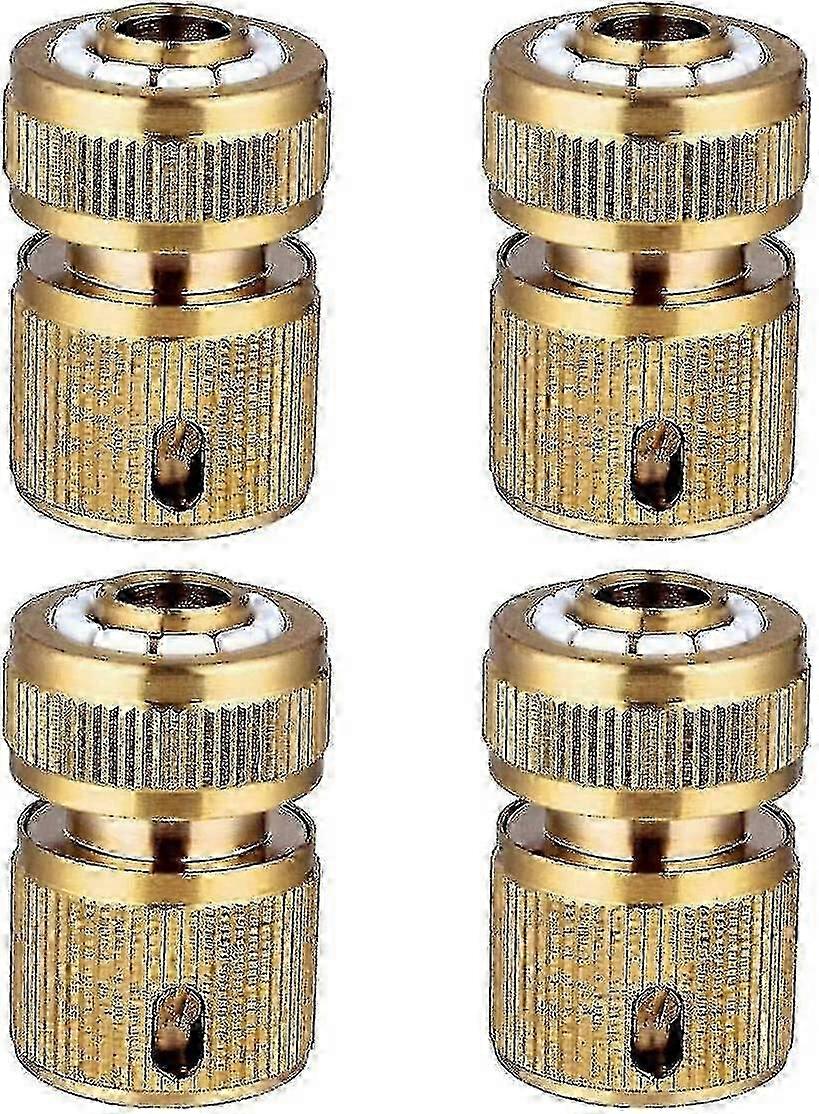 4pc Brass Garden Hose Quick Connectors, Quick Connector