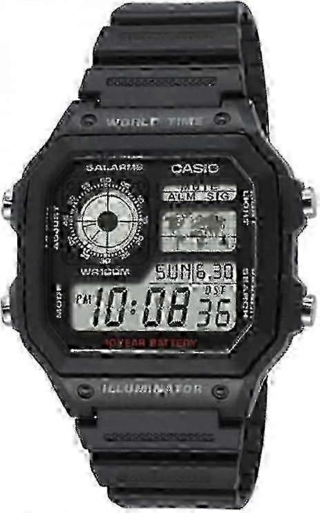 Men's AE1200WH-1A Black Analog Digital Multi-Function Watch