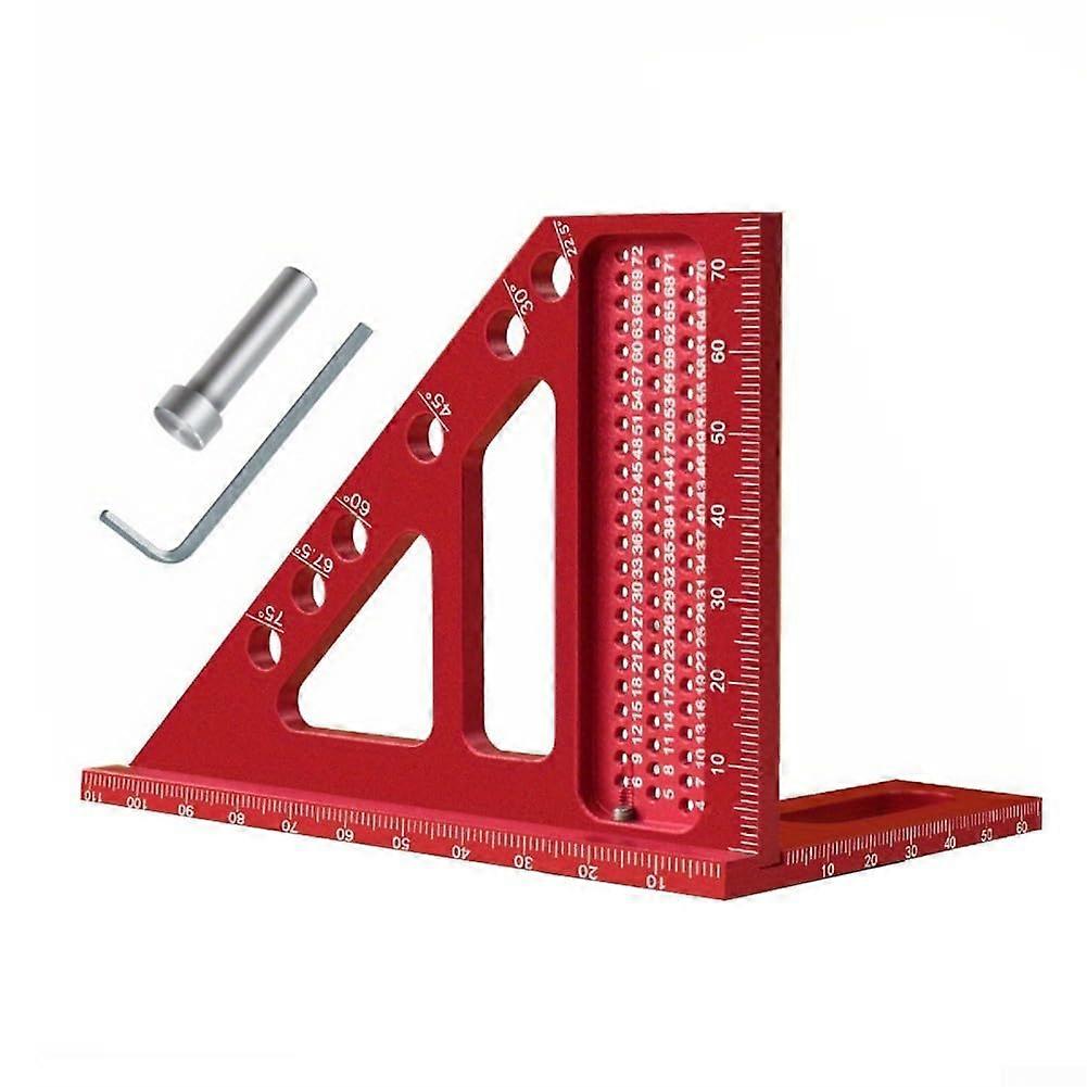 Woodworking Angle Measuring Ruler Aluminum Alloy 3D Triangle Layout Tool for Carpentry and DIY