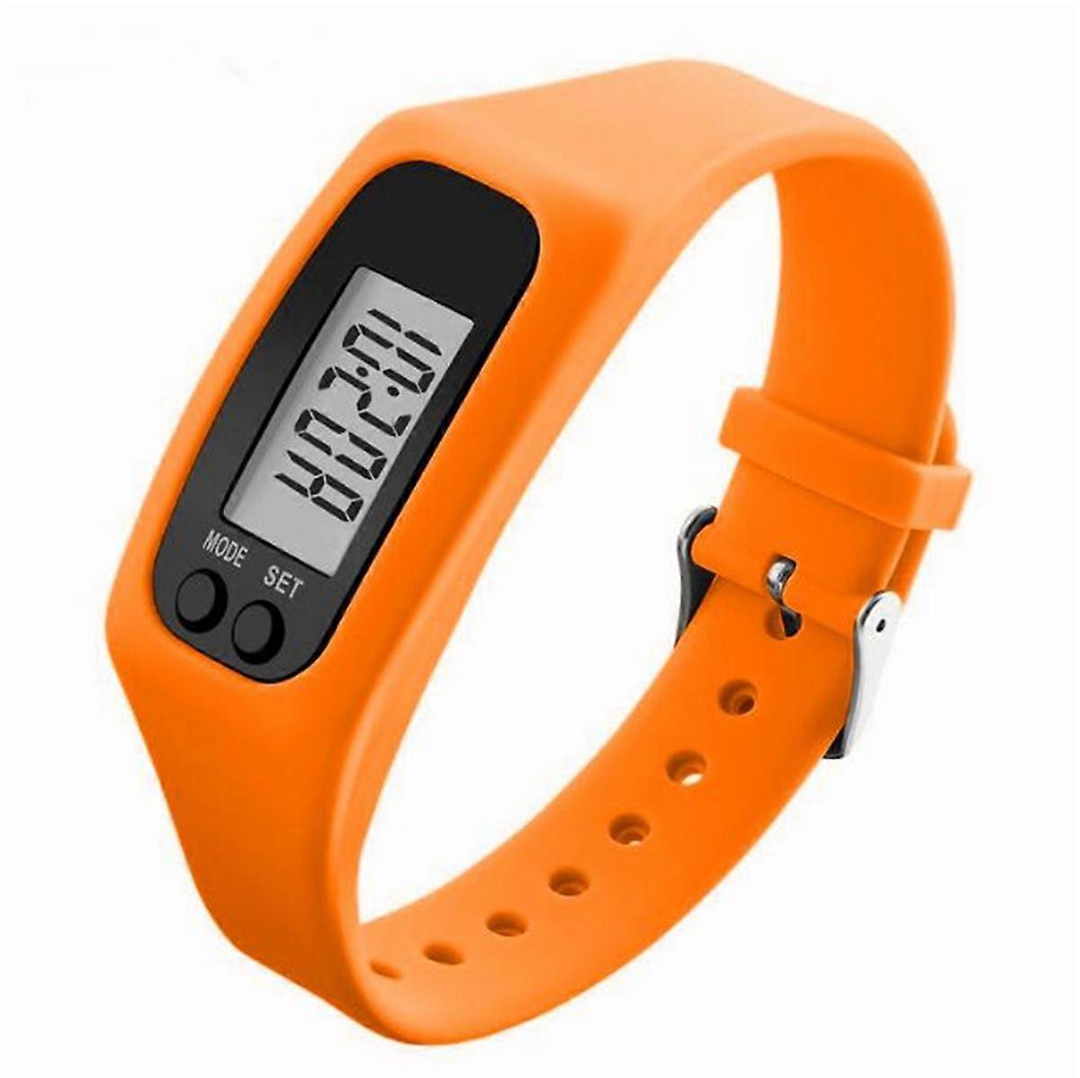 Wristband Simply Running Pedometer Step Counting Watch Pedometer Bracelet Watch Multi Function Step Counter Silicone Wrist Pedom