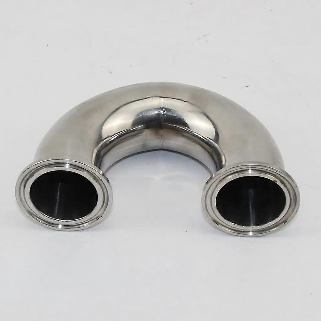 Tri Clamp 304 Stainless Steel 180° Elbow Sanitary Ferrule Pipe Fitting CorrosionResistant 45mm Ferrule 64