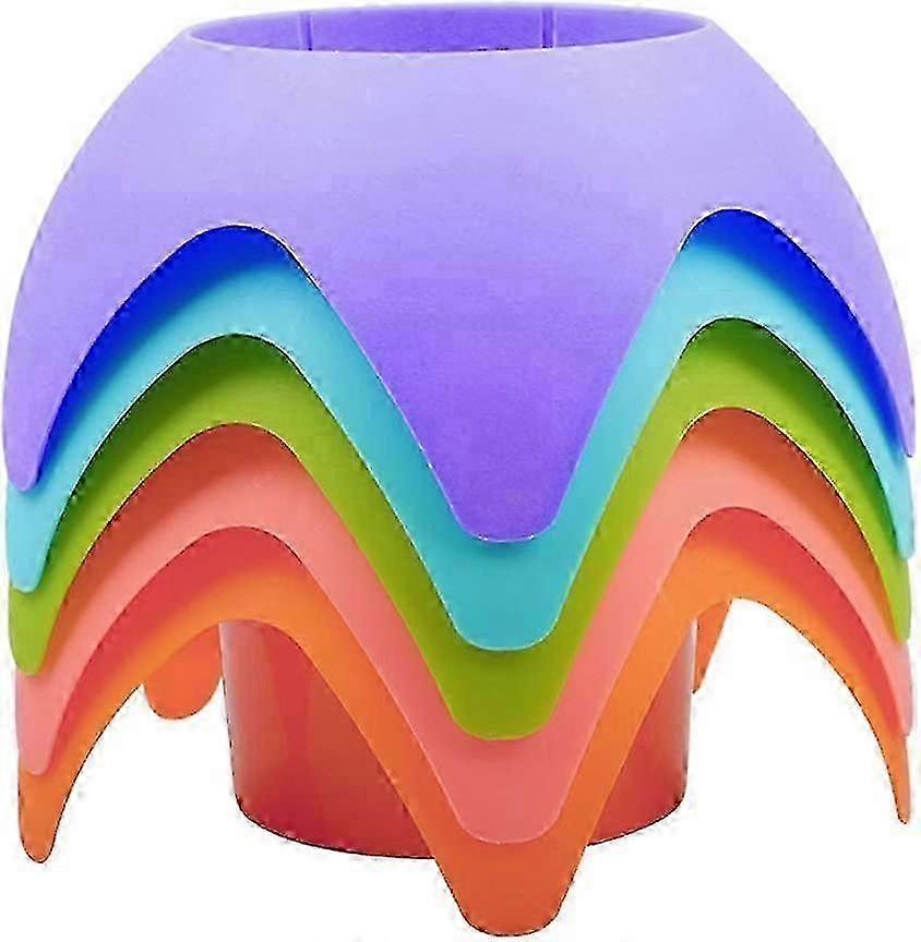 Colorful 5pc Beach Sand Coaster Drink Holder Set
