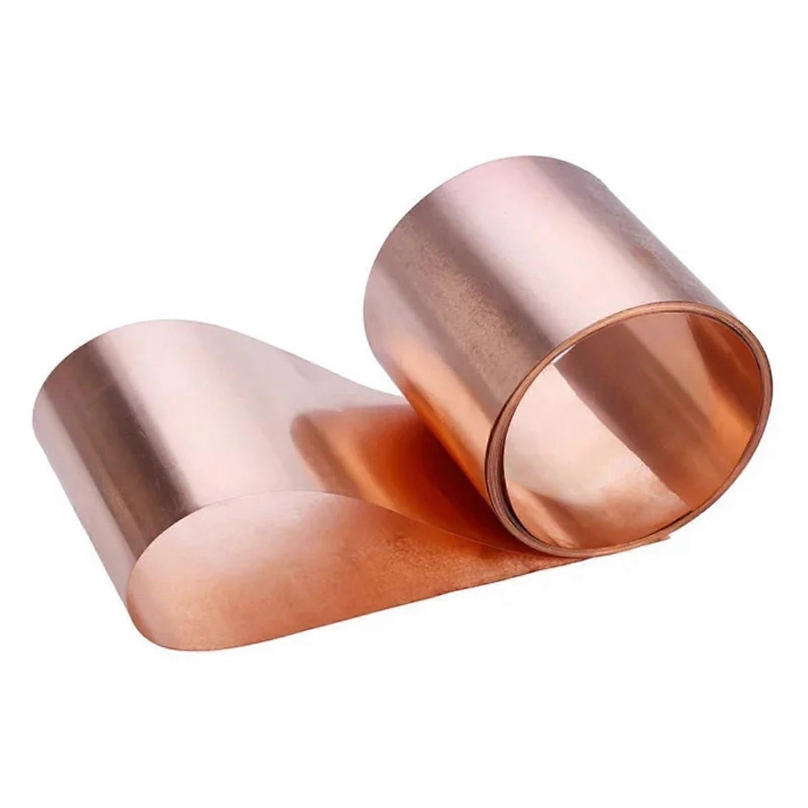 0.05mm Copper Foil Sheet 50mm Width Flexible Pure Copper Strip  Electrical Conductivity