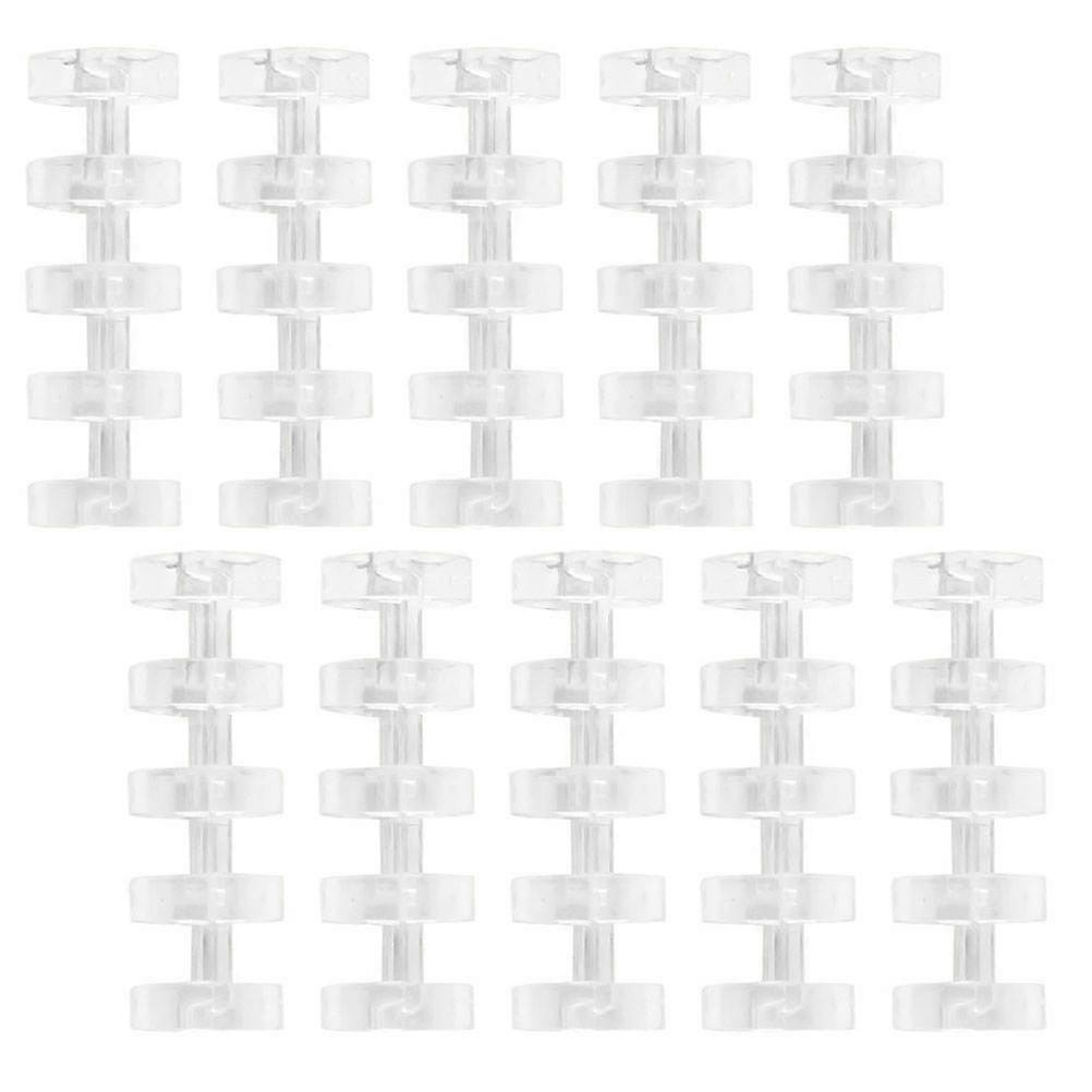Segmented Binder Creative Stationery for Filing 10Pcs Clear Plastic Clips