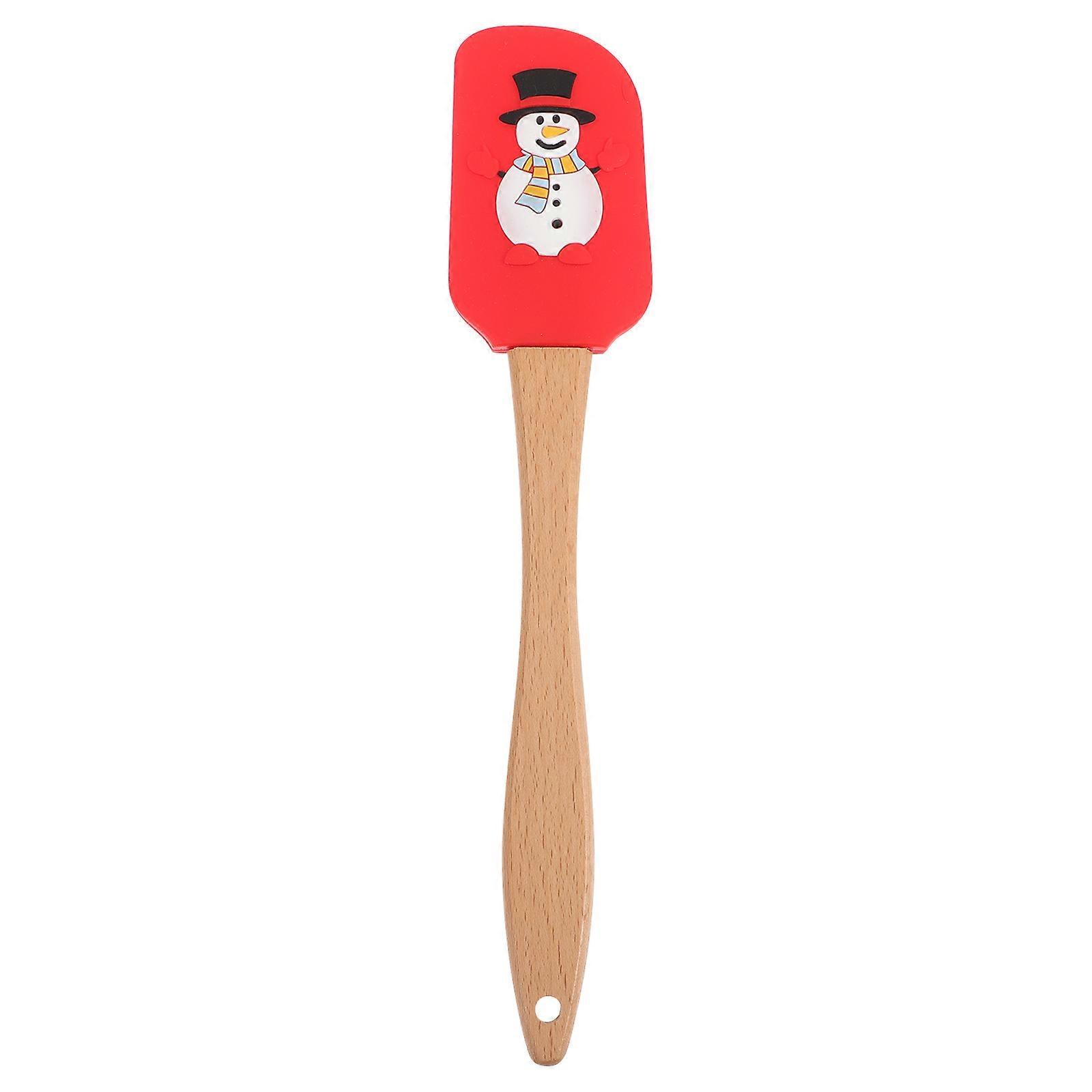 Christmas Theme Silicone Cake Spatula Kitchen Baking Tool with Handle