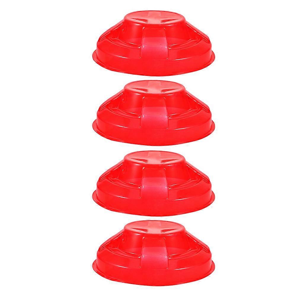 Fire Alarm Protector Detector Plastic Cover for Protection 4Pcs Red