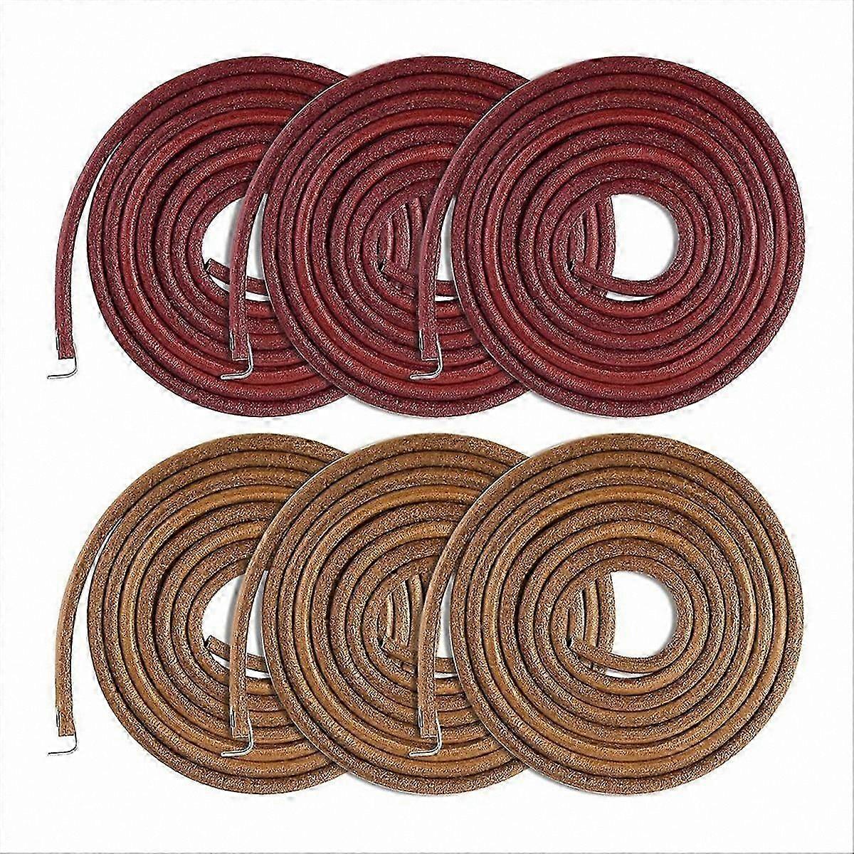6-Pack Leather Sewing Machine Belts, 72 Inch Replacement with Hook, Compatible with Multiple Models