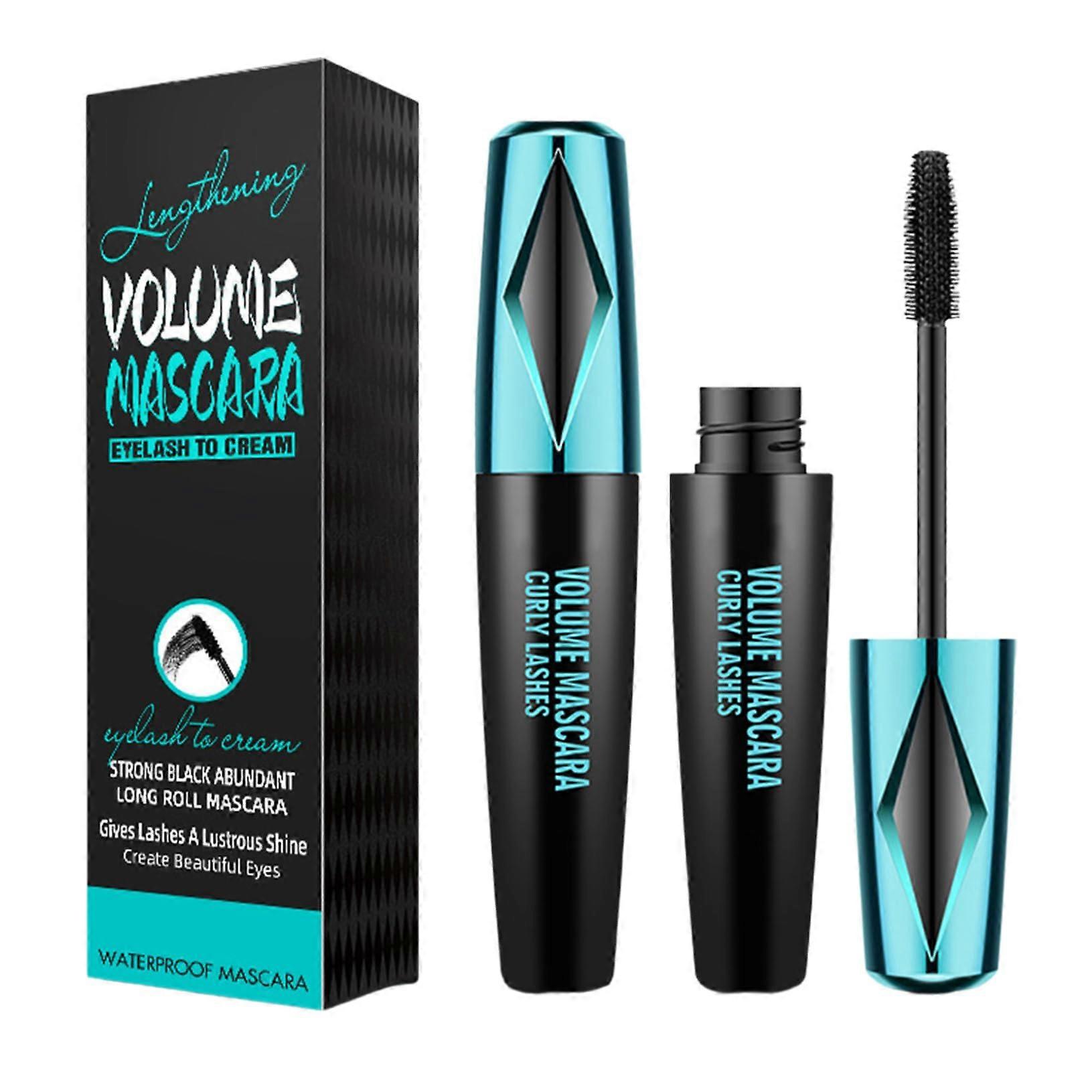 Waterproof Volumizing Mascara Black Smudge Proof Lengthening Formula for Long Lasting Eye Makeup