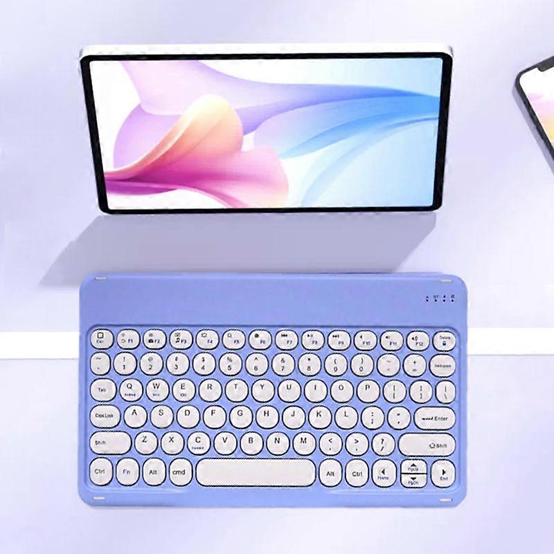 Round Hat Silent Retro Mini Wireless Keyboard Compatible with iPad Computer Phone Tablet