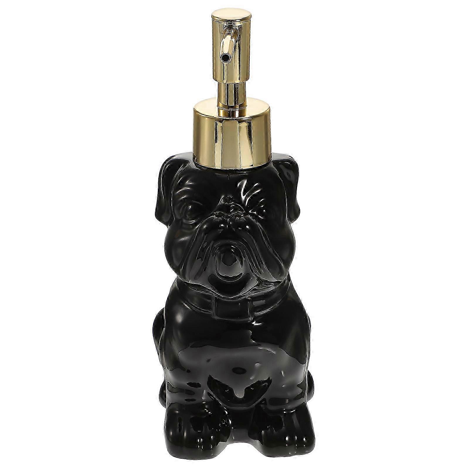 Ceramic Soap Dispenser Bottle for Bathroom Lotion 3Pcs Black Set