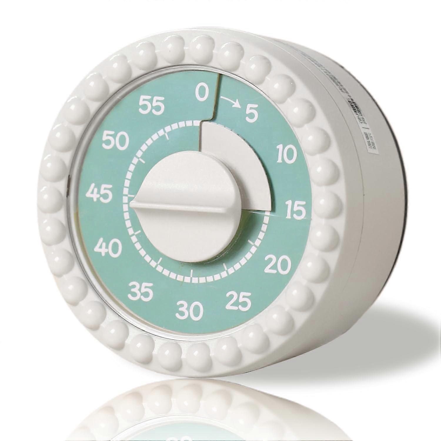 Kitchen Timer 60Minute Mechanical Countdown with Loud 72dB Alarm Magnetic Back Yellow Battery