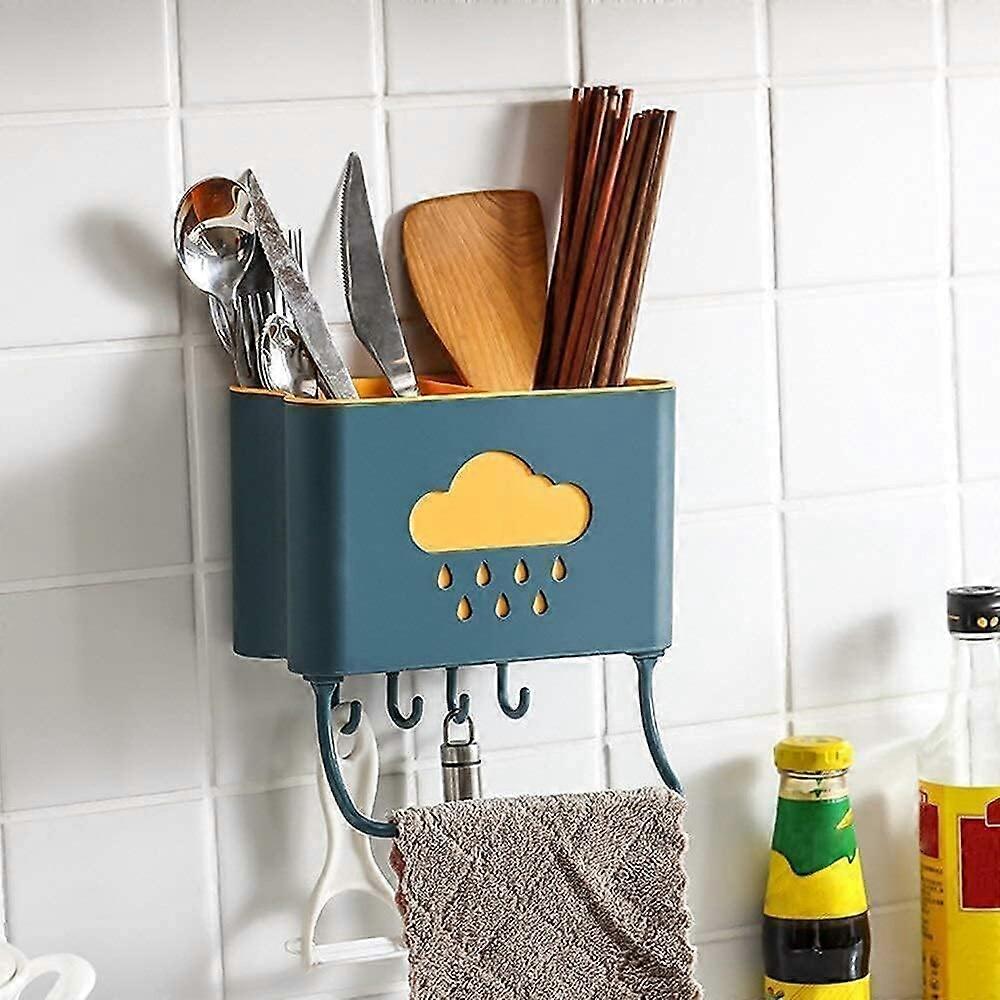 Cute Cloud Shaped Kitchen Wall Organizer Rack – Decorative Wall Mounted Storage Holder