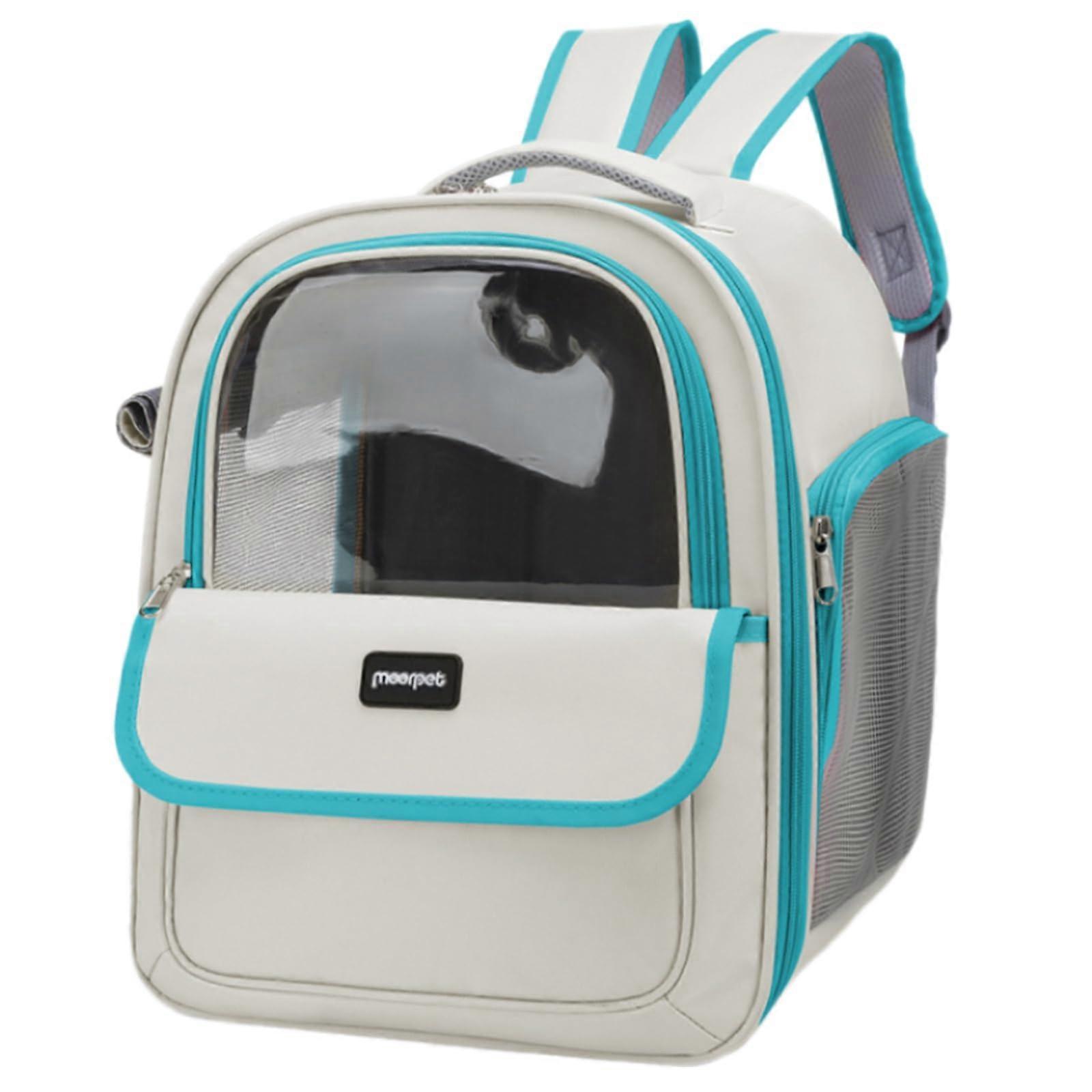 Large Capacity Cat Carrier Bag with Breathable Window and Comfortable Shoulder Strap Green