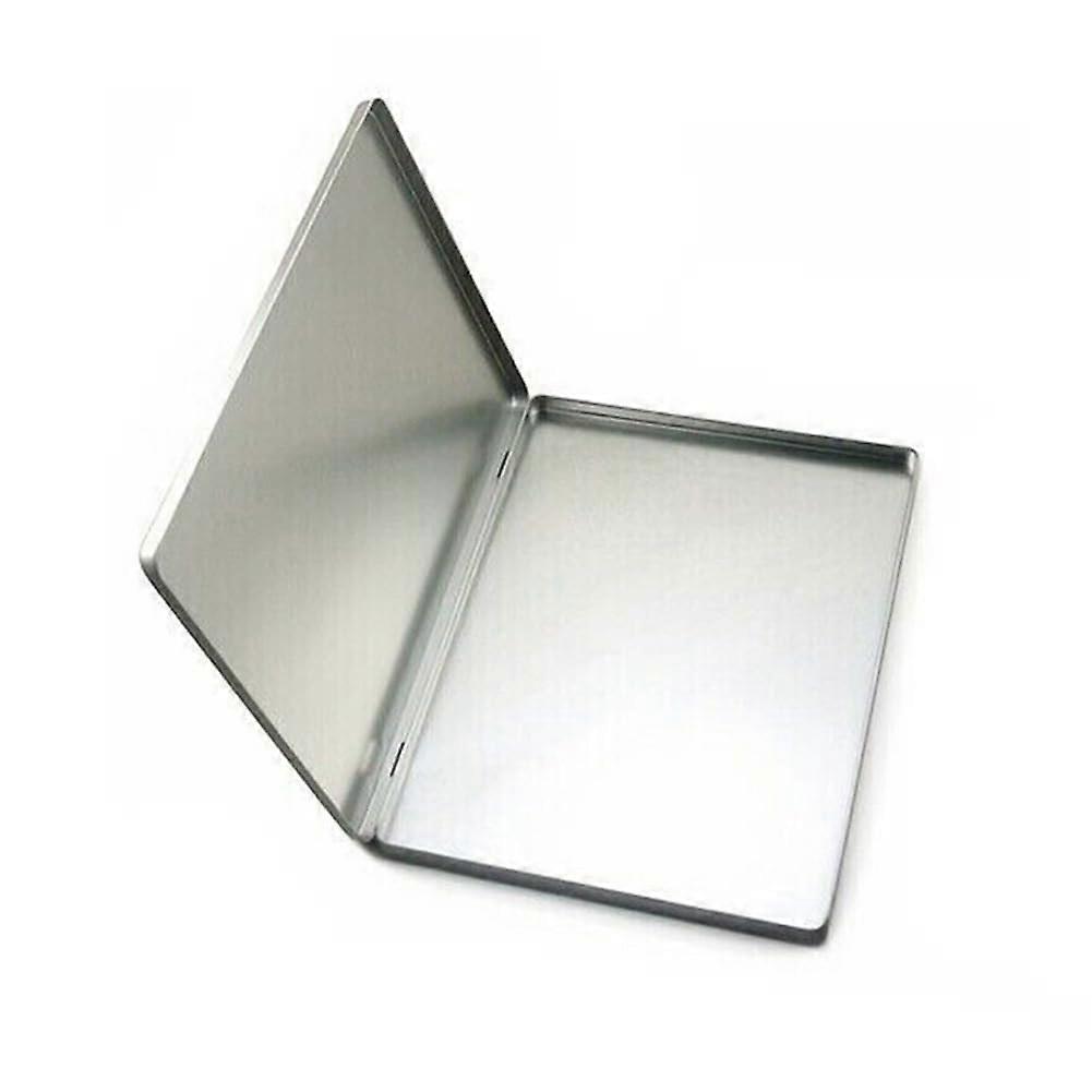 Metal Document Storage Box A4 Durable Iron File Organizer for Home and Office Silver