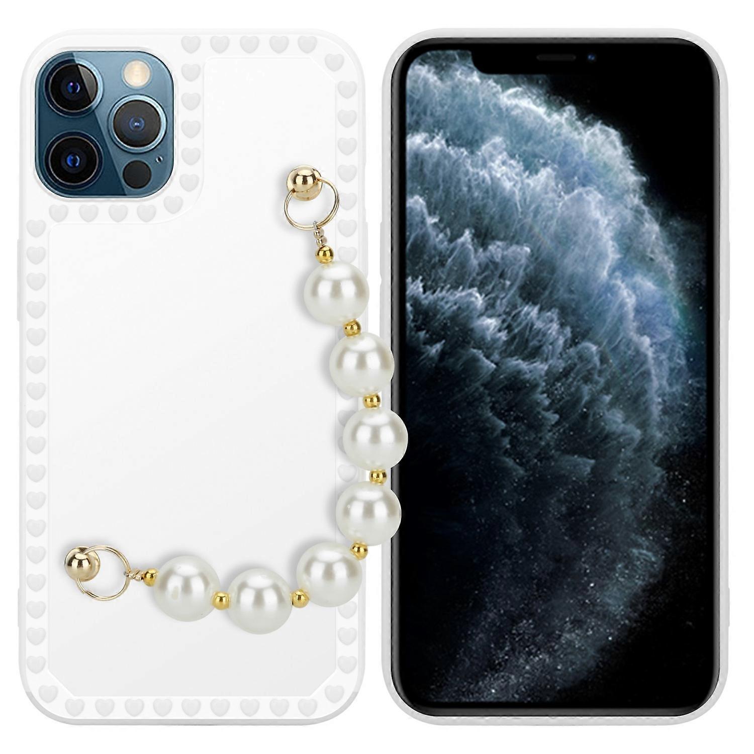 iPhone 12 PRO Protective Case TPU Case - with Pearl Chain