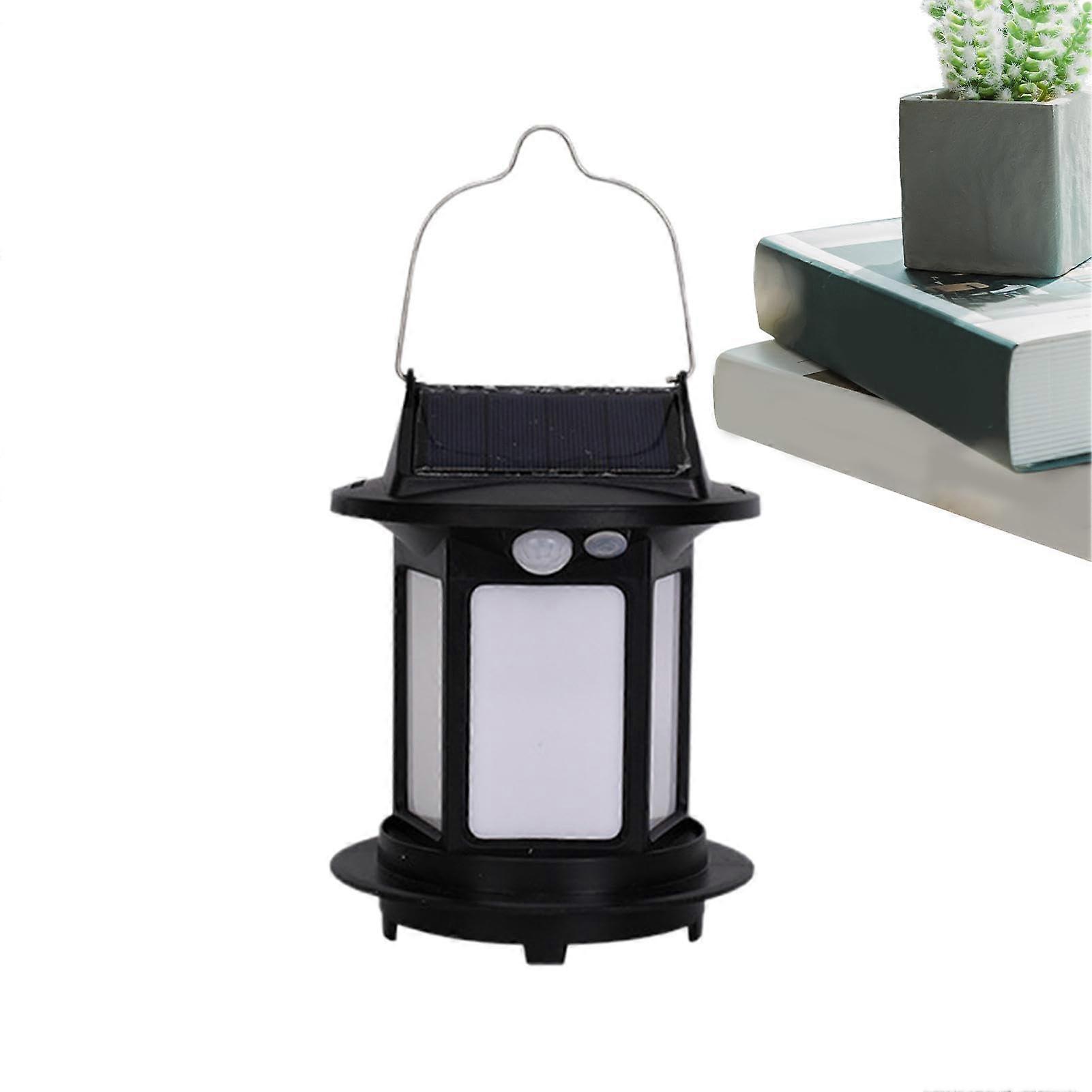 Solar Garden Lantern Outdoor Solar Lights with Smart Light Sensor, Dual Charging Modes, Decorative Style