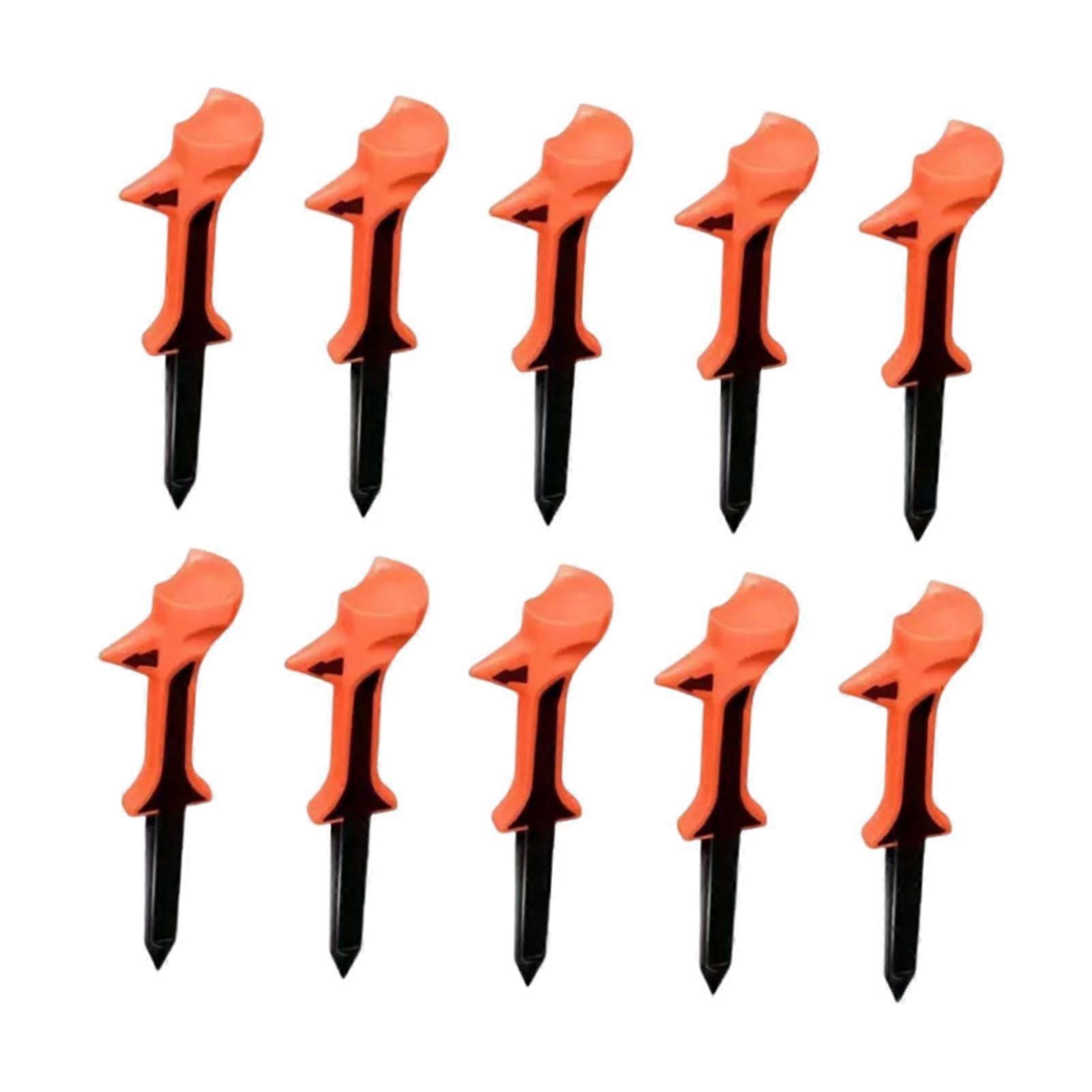 10x Golf Tees with Stable 3Point Support, Unbreakable Lightweight Outdoor Practice Ball Holder
