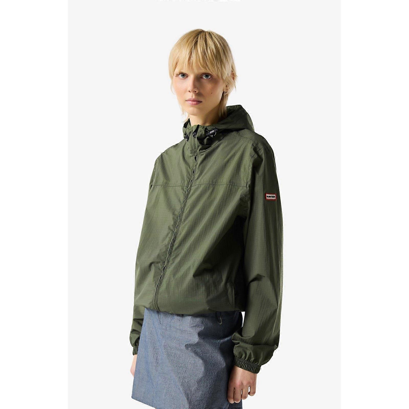 Hunter Hunter Packable Rain Unisex Adults Green Rain Jacket