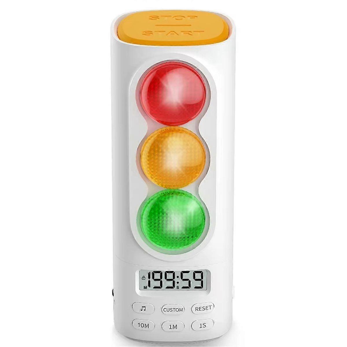 Visual Timer for Kids Traffic Light Audio Digital LCD Display Timer for Classroom Home Kitchen Countdown Visual Timer