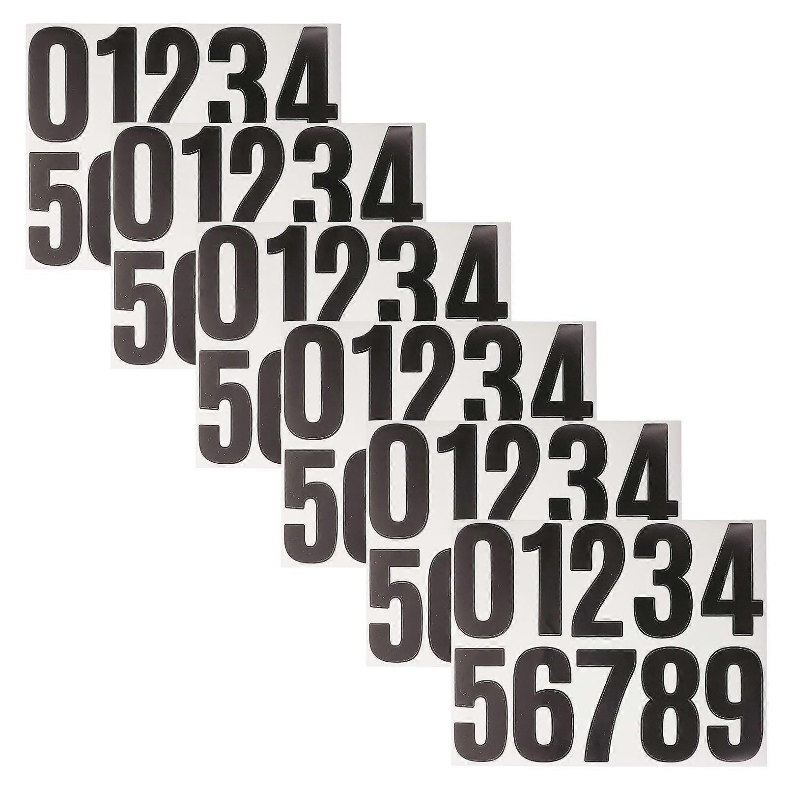 Adhesive Numbers Large Number Stickers for Trash Can 24 Sheets