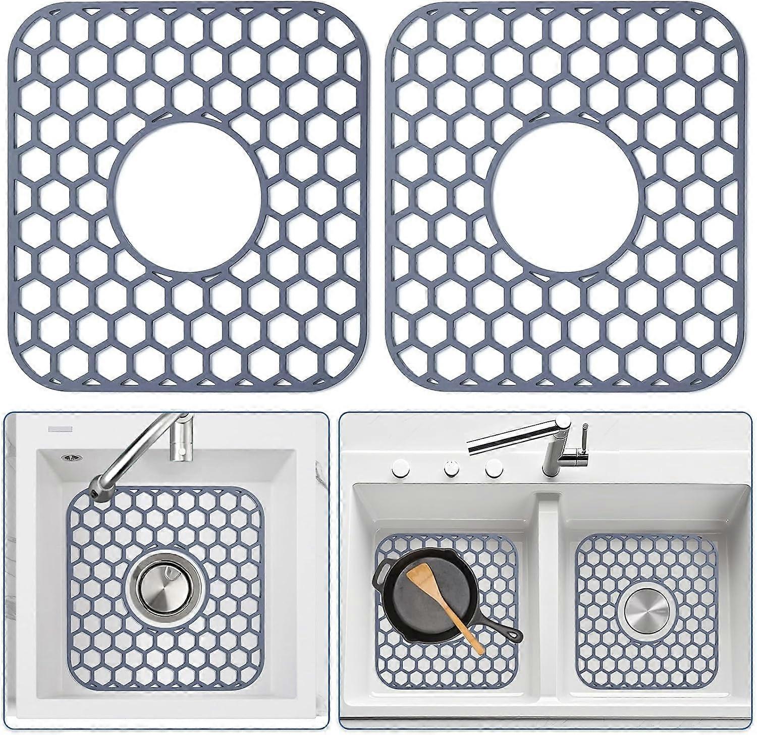 Silicone 12" x 11" Sink Mat 2 Pack