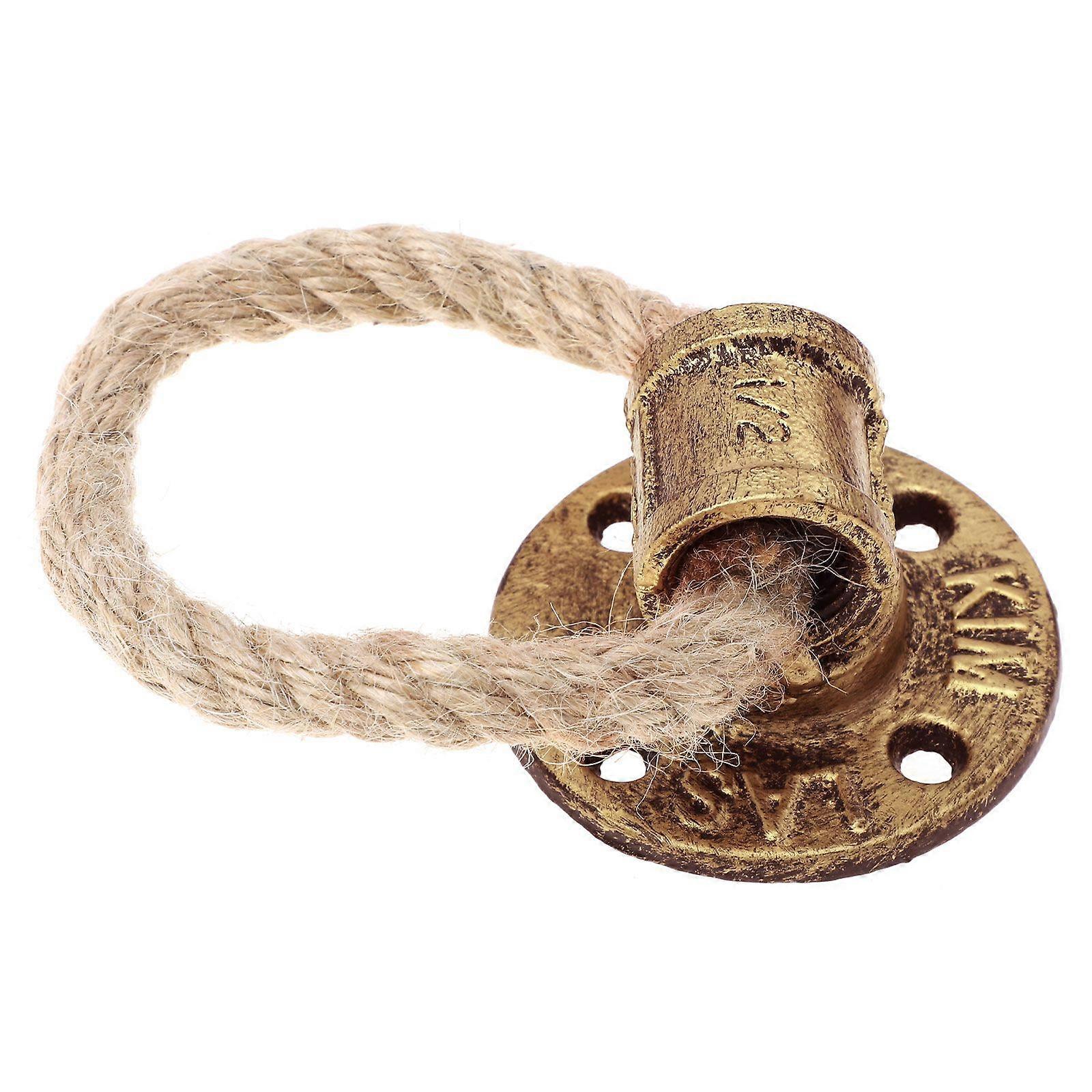 Rustic Rope Pull Handle Drop Ring Drawer Pull Knob Cupboard Door Handle