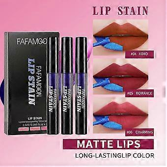 Wasserfester, abziehbarer Lippenstift für ein natürliches, mattes Finish – 3er-Pack langanhaltender Lipgloss für Partys, Hochzeiten, Dates, Arbeit, Schule, Reisen, Bühnenauftritte und Ausgehen