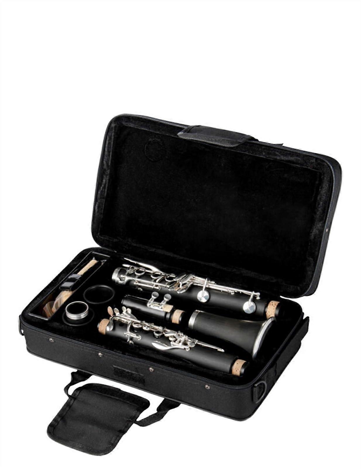 Clarinet for Beginners 17 Key B Flat Bakelite with Case E100 Student Model for Professional Performance