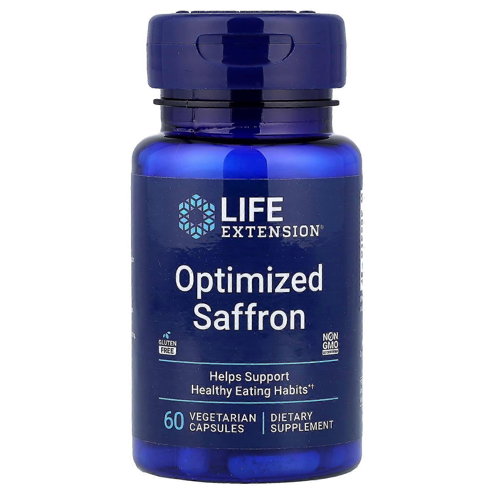 Life Extension, Optimized Saffron, 60 Vegetarian Capsules