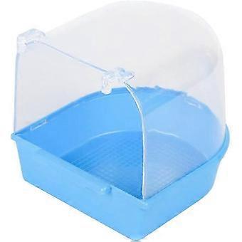 Hellblaue hängende Papageien-Vogelbadewanne mit Käfigabdeckung zum Baden von Vögeln