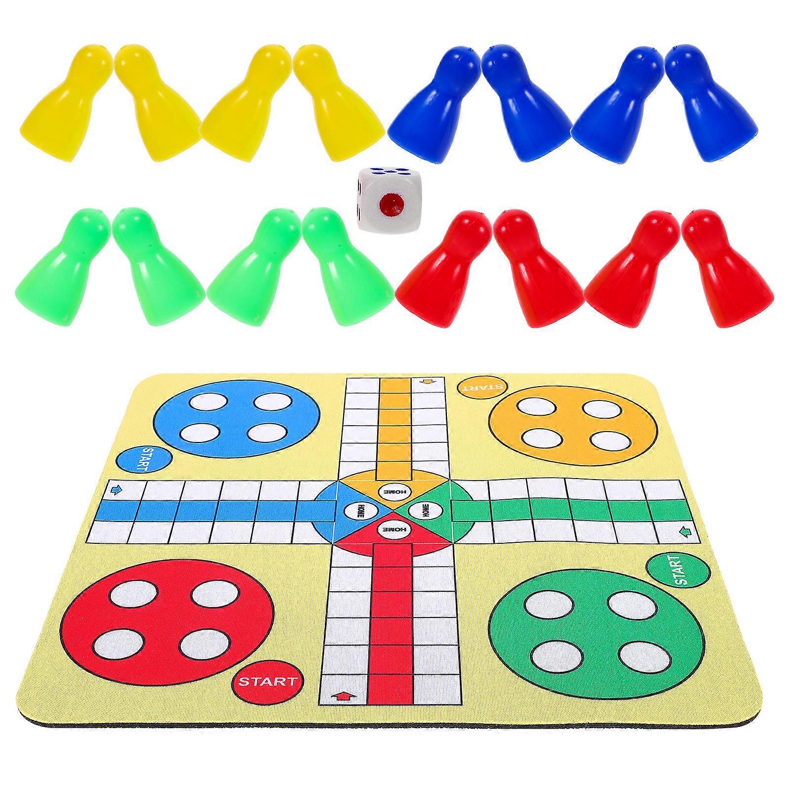 Flying Chess Toys Board Game for Playing 2Sets Lightweight Design