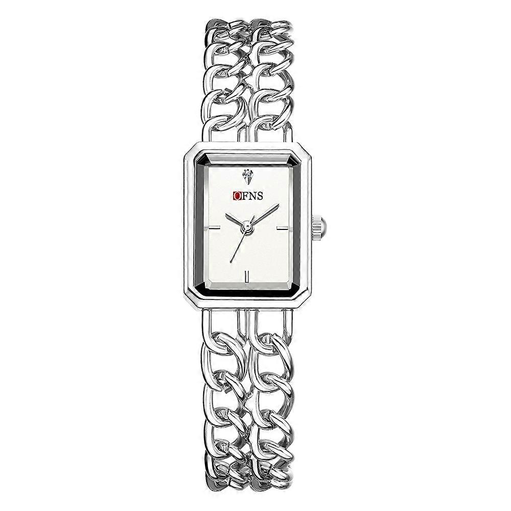 Women's Watch Square Case Silver Strap Office Casual Evening