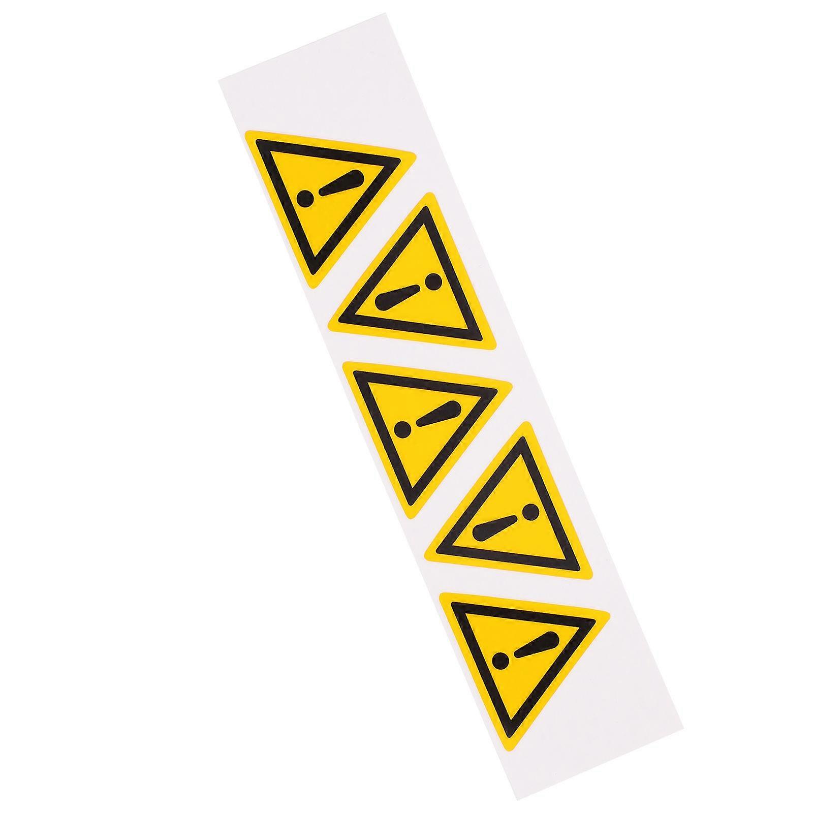 Self Adhesive Exclamation Mark Caution Sticker for Warning 5Pcs Pack