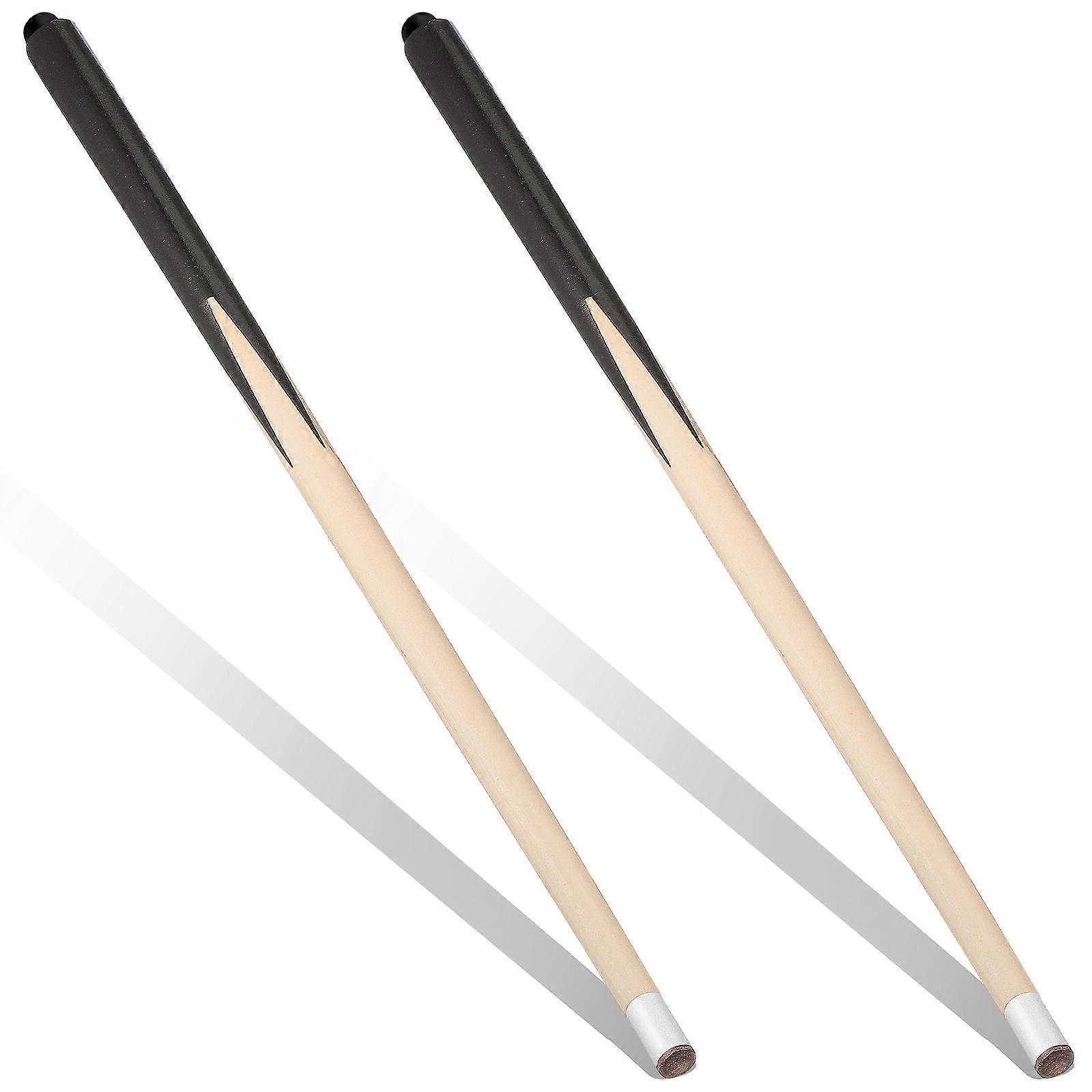 2 Stück Pool-Queue Holz Billard-Queue-Stick Bequemer Queue-Stick Kurzer Pool-Queue-Stick
