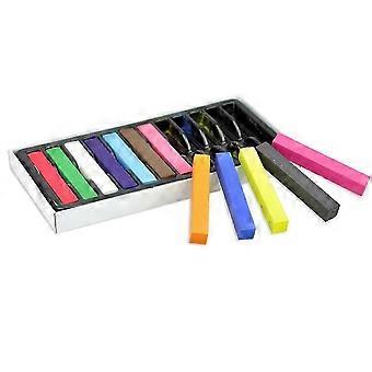Temporary Pastel Hair Chalks Set 12 Colors DIY Hair Color Dye Kit
