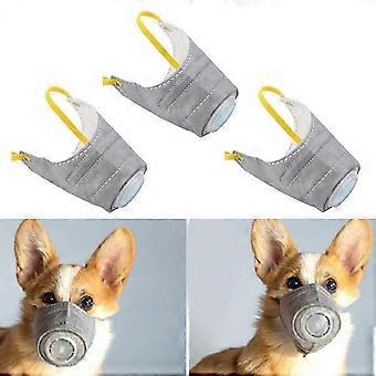 Adjustable Dog Respirator Muzzle Mask Breathable Protective Muzzles for Small & Large Dogs, Anti-Fog, Dust, Smoke, Air Pollutant Filter_mpn