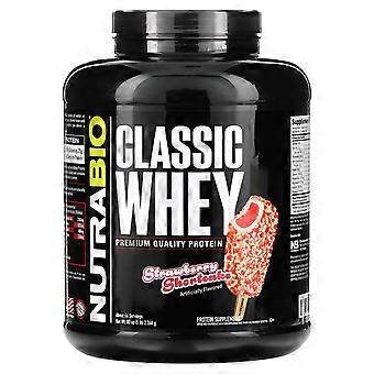 NutraBio, Protéine de lactosérum classique, Gâteau aux fraises, 2 268 g (5 lb)