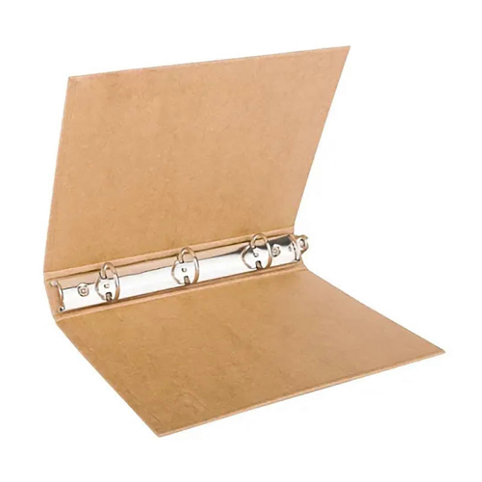 3 Ring Binder Retro Kraft Paper Style File Folder