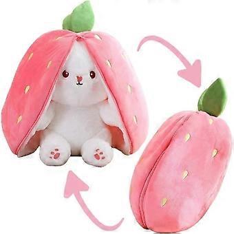 Hide and Seek Easter Strawberry Plush Bunny - Brand - Size 25cm - Main Color White