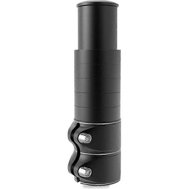 Adjustable Bike Riser Handlebar Fork Stem Riser Extender Head Up Riser Aluminum Alloy for MTB Black