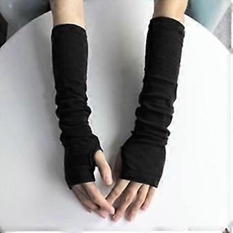 1pair mode kvinder vinter strikkede handsker vinter armvarmere handsker fingerløse lange handsker