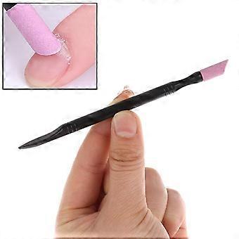 1Pc Double-Head Quartz Exfoliator Nail Cuticle Remover Dead Skin Pusher Trimmer